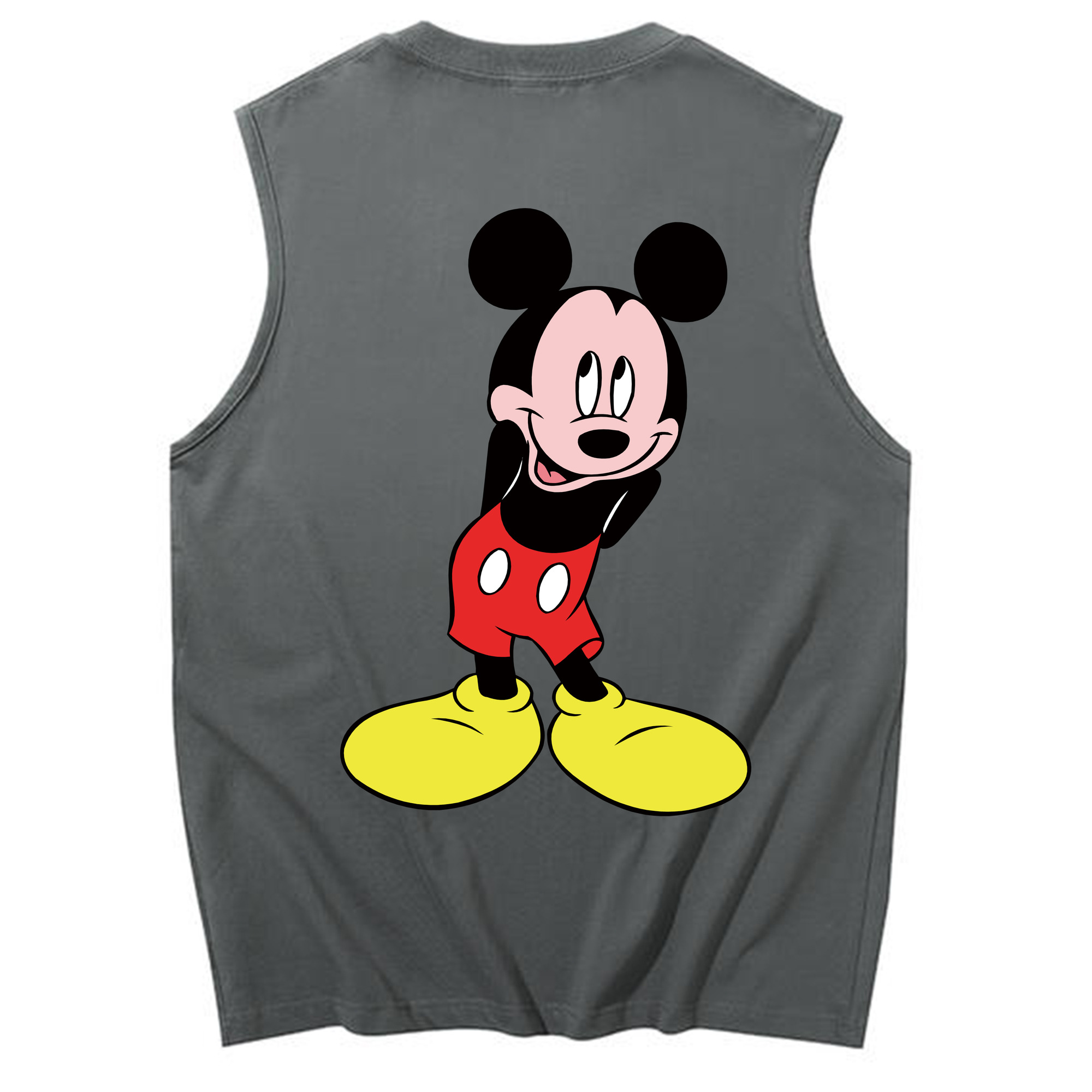 ミッキーマウス Mickey Mouse コットン100％タンクトップ（背面プリント）